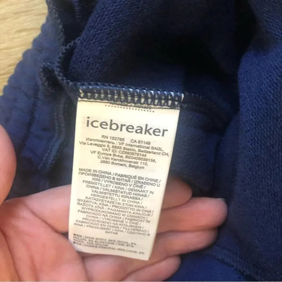 Icebreaker Merino Royal Navy Pocket Wool Blend Terry 200 Joggers Size XS NWT - Picture 7 of 11